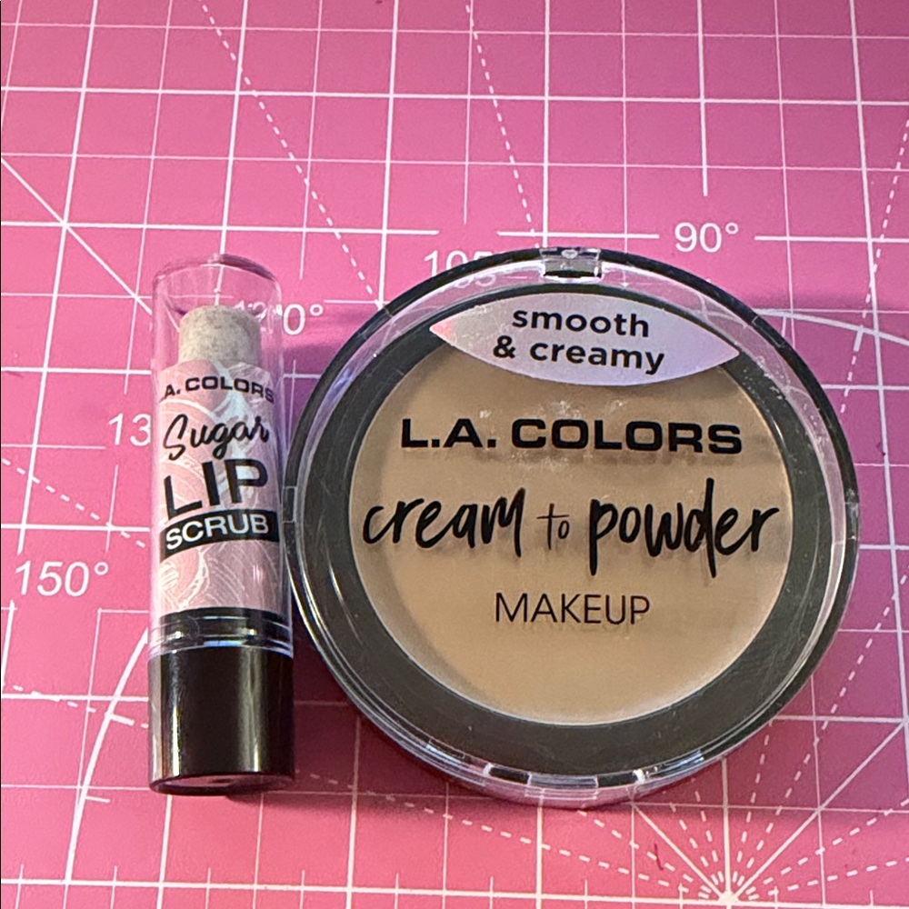 L.A. Colors Cream to Powder Makeup & Sugar Lip Scrub - Cream